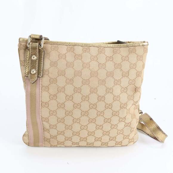 Gucci GG Canvas with Charm 144388 Leather Shoulder Bag/Crossbody Bag Beige Wo... - Picture 3 of 9
